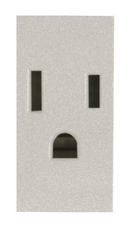 ABB Zenit Механизм розетки US стандарта с заземлением (2P+E), 1M, 15А / 127В, серебристый | N2128 PL | 2CLA212800N1301 | ABB