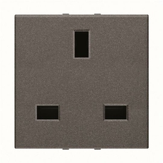 ABB Zenit Механизм розетки GB (британского) стандарта с заземлением (2P+E), 2M, 13А / 230В, серебристый | N2237 PL | 2CLA223700N1301 | ABB