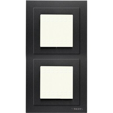 ABB Zenit Рамка монтажная 2-постовая, 2-модульная, рамка+набор монтажный IP55, FM, антрацит | N3272 AN | 2CLA327200N1801 | ABB