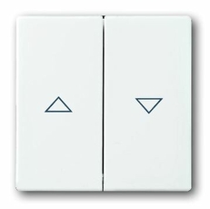 Клавиша для мех. выкл. жалюзи 2000/4 U и 2020/4 US, с маркировкой, серия solo/future, цвет davos/альпийский белый | 1751-0-3088 | 2CKA001751A3088 | A