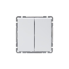 Выключатель 2-клавишный Impressivo, белый | 1065UC-84 | 2TKA00000413 | ABB
