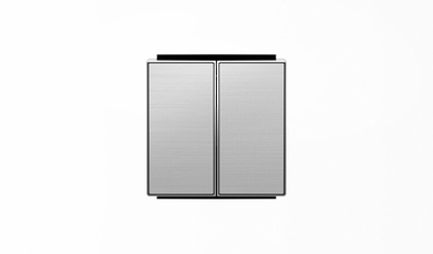 Клавиша для 2-клавишных выключателей/переключателей/кнопок, серия SKY, цвет нержавеющая сталь|2CLA851100A1401| ABB