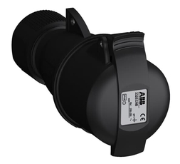 Розетка кабельная Easy&Safe 332EC9B,32А,3P+E,IP44,9ч,черн|2CMA103587R1000| ABB