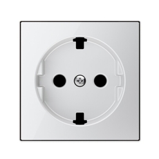 Накладка для розетки SCHUKO с плоской поверхностью, серия SKY, цвет стекло белое|2CLA858890A2101| ABB