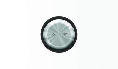 Клавиша для механизма выключателя жалюзи 8144 и 8144.1, серия SKY Moon, кольцо чёрное стекло|2CLA864400A1501| ABB