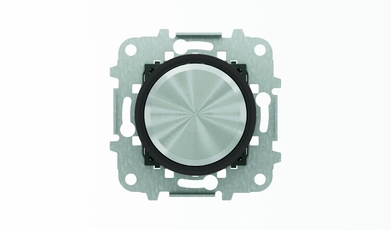 Механизм электронного универсального поворотного светорегулятора 60 - 500 Вт, серия SKY Moon, кольцо чёрное стекло|2CLA866000A1501| ABB