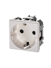 ABB Zenit Альп. белый Розетка с/з с защитными шторками, винт. зажим, (2 мод) | N2288 BL | 2CLA228800N1101 | ABB