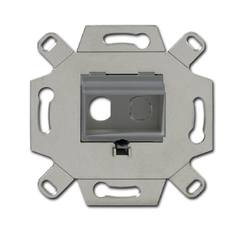 Адаптор/суппорт для RCA-разъёмов (колокольчик/тюльпан), цвет серый | 0230-0-0446 | 2CKA000230A0446 | ABB