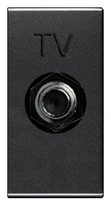ABB Zenit Антрацит Розетка TV единственная, F-разъем, (1 мод) | N2150 AN | 2CLA215000N1801 | ABB