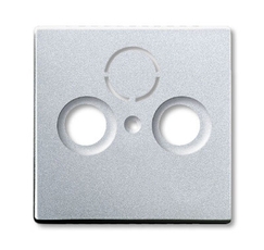 Накладка (центральная плата) для TV-R-SAT розетки, серия solo/future, цвет серебристо-алюминиевый | 1724-0-4262 | 2CKA001724A4262 | ABB