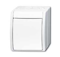 Выключатель 1-клавишный, 2-полюсный, IP44, для открытого монтажа, серия ocean, цвет альпийский белый | 1085-0-1627 | 2CKA001085A1627 | ABB