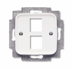 Накладкадля 2-х разъёмов Modular Jack (артикулы 0210, 0211 и 0219), серия Reflex SI, цвет альп. белый | 1753-0-3965 | 2CKA001753A3965 | ABB