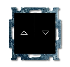 ABB Basic 55 Шато (чёрный) Выключатель жалюзийный кнопочный | 1413-0-1098 | 2CKA001413A1098 | ABB