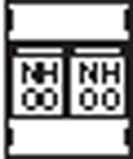 Пластрон для 1 NH00 1ряд/2 рейки | AG65 | ABB