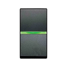 ABB Zenit Антрацит Выключатель 1-клавишный с индикацией (1 мод) | N2101.5 AN | 2CLA210150N1801 | ABB