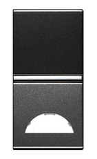 ABB Zenit Антрацит Клавиша 1-я с окошком для шильдика (1 мод) | N2101.9 AN | 2CLA210190N1801 | ABB