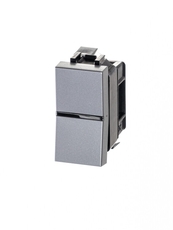 ABB Zenit Серебряный Переключатель 1-клавишный (1 мод) | N2102 PL | 2CLA210200N1301 | ABB