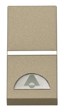 ABB Zenit Шампань Выключатель 1-клавишный кнопочный НО-контакт с символом Звонок (1 мод) | N2104 CV | 2CLA210400N1901 | ABB