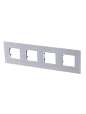 ABB Zenit Стекло Белое Рамка 4-я (2+2+2+2 мод) | N2274 CB | 2CLA227400N3001 | ABB