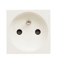 ABB Zenit Розетка французского стандарта с центральным контактом заземления, со шторками, 16А / 250 В, альп. белый | N2287 BL | 2CLA228700N1101 | ABB