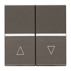 ABB Zenit Антрацит Выключатель жалюзийный с фиксацией (2 мод) | N2244.1 AN | 2CLA224410N1801 | ABB