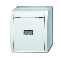 Кнопка 1-клавишная, НО контакт, с 2-мя независимыми сигнальными контактами, IP44, ерия ocean цвет альп. белый | 1484-0-0378 | 2CKA001484A0378 | ABB