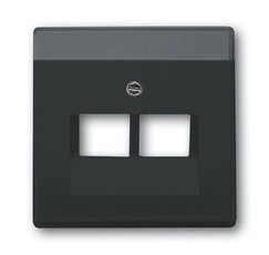 Плата центральная (накладка) для 2-постовой телекоммуникационной розетки, серия solo/future, цвет антрацит | 1710-0-3615 | 2CKA001710A3615 | ABB