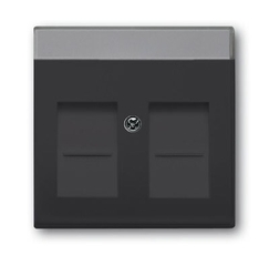 Плата центральная (накладка) для коммуникационных розеток с суппортами, серия solo/future, цвет антрацит | 1710-0-3627 | 2CKA001710A3627 | ABB