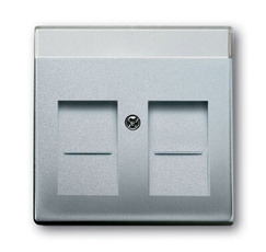 Плата центральная (накладка) для 1-постовой телекоммуникац.розетки 0213,0216,серия solo/future,цвет серебр.-алюм. | 1710-0-3674 | 2CKA001710A3674 | A