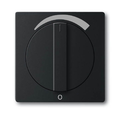 Плата центр. (накладка) с поворотной ручкой для регуляторов громкости WHD, серия solo/future, цвет чёрный бархат | 1710-0-3892 | 2CKA001710A3892 | AB