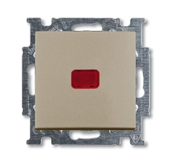 ABB Basic 55 Шампань Переключатель 1-клавишный с подсветкой и N-клеммой | 1012-0-2170 | 2CKA001012A2170 | ABB