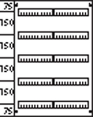 Пластрон с прорезями 2ряда/5 реек-150мм| AS225 | ABB