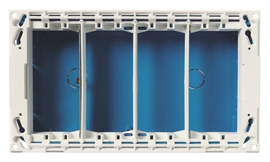 Бокс для рабочего места скрытого монтажа на 4 двойных адаптера (4 вертикальных ряда, 16 модулей) | T1094 | 2CLA109400T1001 | ABB