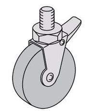 Ролики транспортировочные d 80мм с тормозами (4шт) | EV1006 | ABB