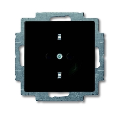 ABB Basic 55 Шато (чёрный) Розетка с/з | 2011-0-6142 | 2CKA002011A6142 | ABB