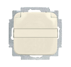 Розетка SCHUKO 16А 250В с крышкой, с полем для надписи, серия Busch-Duro 2000 SI, цвет слоновая кость | 2018-0-0604 | 2CKA002018A0604 | ABB