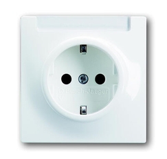 Розетка SCHUKO 16А 250В с полем для надписи, серия impuls, цвет альпийский белый | 2011-0-2712 | 2CKA002011A2712 | ABB