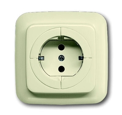 Розетка SCHUKO 16А 250В с механизмом освобождения вилки, серия Busch-Duro 2000 SI, цвет слоновая кость | 2011-0-3397 | 2CKA002011A3397 | ABB