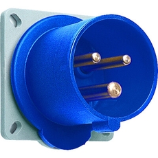 Вилка панельная с прямым фланцем 216B6, 16A, 2P+E, IP44, 6ч | 2CMA193338R1000 | ABB