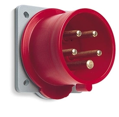 Вилка панельная с прямым фланцем 416B6, 16A, 3P+N+E, IP44, 6ч | 2CMA193355R1000 | ABB