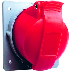 Розетка панельная с угловым минимальным фланцем 432RAM1, 32A, 3P+N+E, IP44, 1ч | 2CMA170048R1000 | ABB