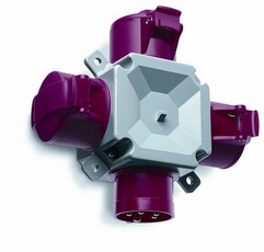 Адаптер 3-лучевой 416T6, 16A, 3P+N+E, IP44 | 2CMA168124R1000 | ABB