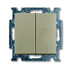 ABB Basic 55 Шампань Выключатель 2-х клавишный | 1012-0-2167 | 2CKA001012A2167 | ABB