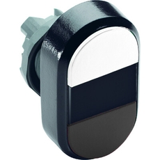 Кнопка двойная MPD7-11B (белая/черная) непрозрачная черная линза с текстом (ON/OFF) | 1SFA611136R1106 | ABB