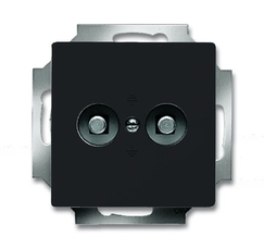 Розетка двойная для выравнивания потенциалов, серия solo/future, цвет антрацит/черный | 2495-0-0084 | 2CKA002495A0084 | ABB