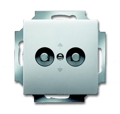 Розетка двойнай для выравнивания потенциалов, серия pur/сталь | 2495-0-0090 | 2CKA002495A0090 | ABB