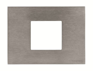 Рамка итальянского стандарта 3M, 2-модульная, базовая, серия Zenit, цвет натуральная сталь | 2CLA247200N4001 | ABB