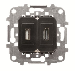 Механизм разъёма HDMI+USB, БВК Механизм разъёма HDMI+USB, БВК | 2CLA815568A1001 | ABB