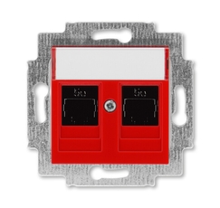 ABB Levit Красный Розетка комп. 2-ая 2хRJ45 категория 5e | 5014H-A51018 65W | 2CHH295118A6065 | ABB