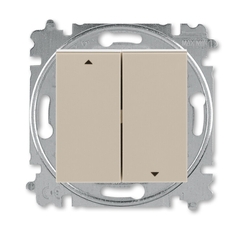 ABB Levit Кофе макиато / белый Выключатель жалюзи 2-кл. с фиксацией клавиш | 3559H-A89445 18W | 2CHH598945A6018 | ABB
